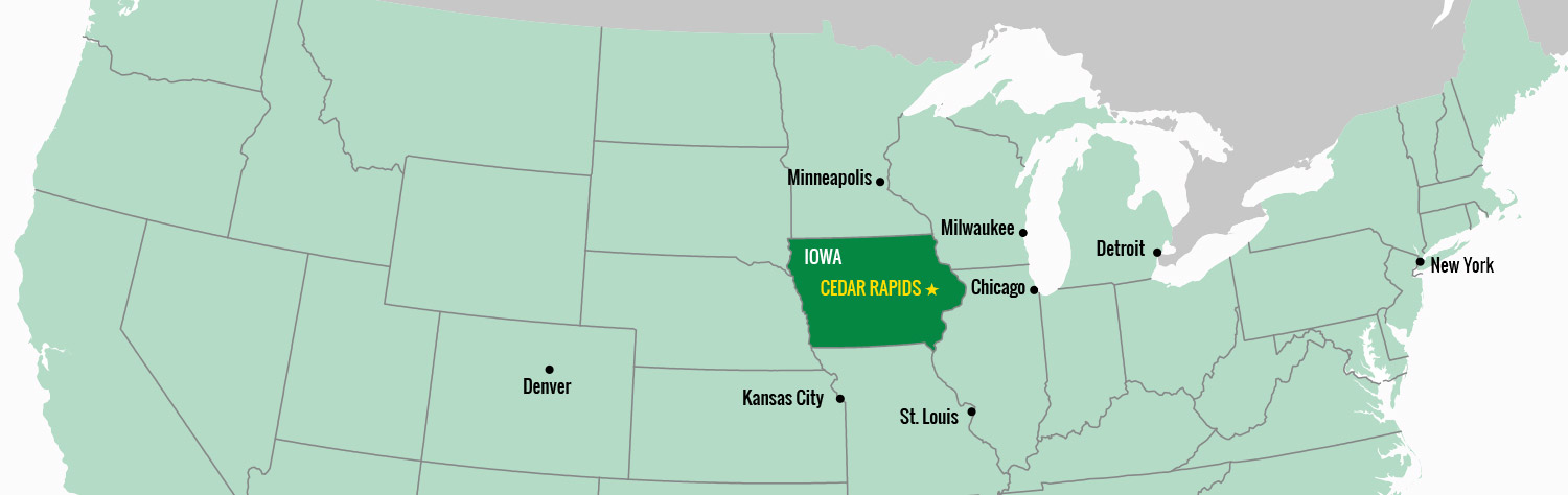 Cedar Rapids location map
